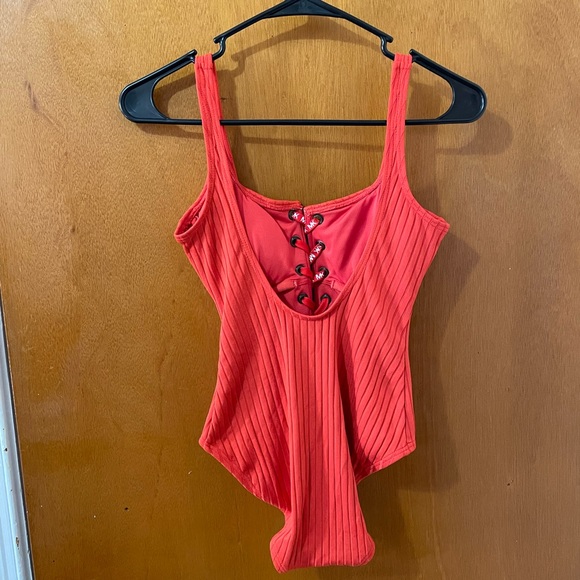 Vibrant orange bathing suit - Picture 2 of 2